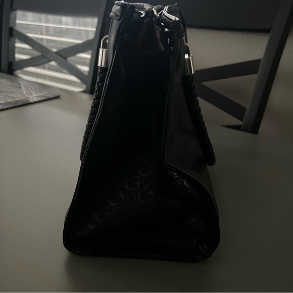 Guess Los Angeles Braided Handle Handbag - Black Color - Picture 7 of 7